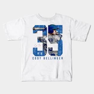 Cody Bellinger Los Angeles D Sketch Kids T-Shirt